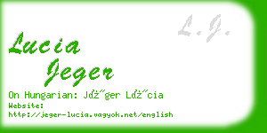 lucia jeger business card